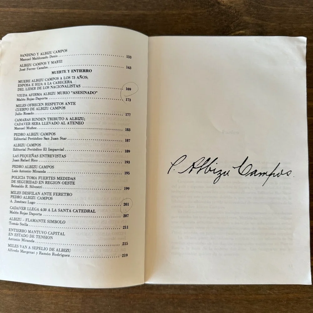 Vintage 1991 Pedro Albizu Campos Reflexiones Vida Obra Puerto Rico Book Libro